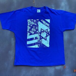 Hanes Vintage Krav Maga Israeli Martial Arts Royal Blue T-Shirt Men's Size 2XL